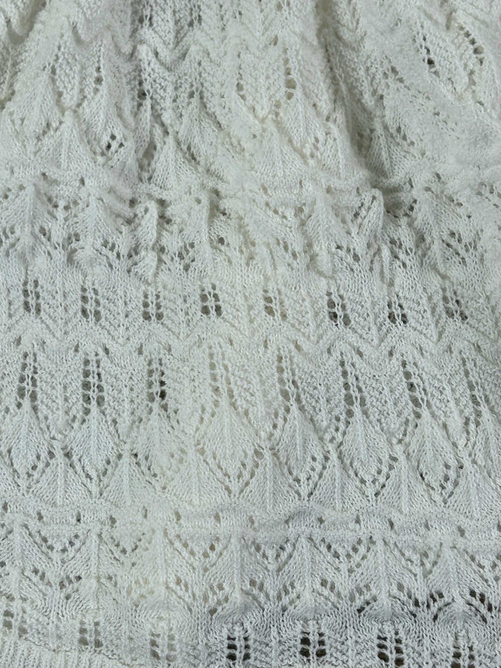 HOUSE OF HARLOW 1960 NWT NEW Ivory Lace Knit Midi Skirt Mermaid Hem Boho M - Picture 6 of 12